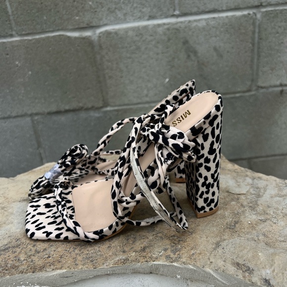 Miss Lola animal print lace up heels 
Size 6.5 - Picture 2 of 4